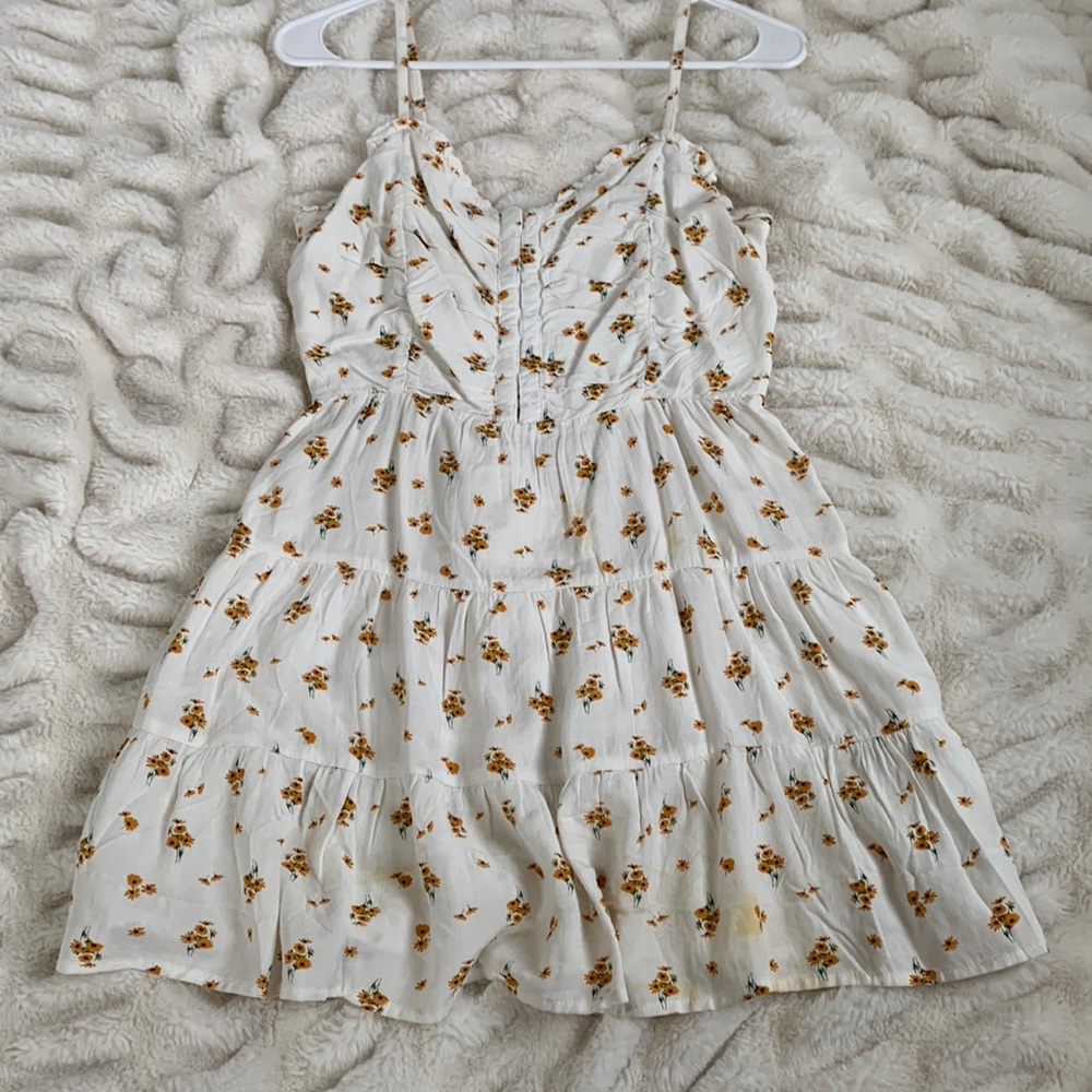 Aeropostale White Sunflower Dress